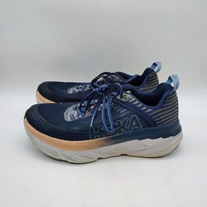 Hoka One One Bondi 6 Blue Running Comfort Shoes Women's Size 8.5 1019270 MIDP